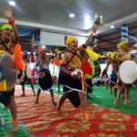 Dollu Kunitha performance on the occasion of Birthday of Dalai Lama at Bailkuppe